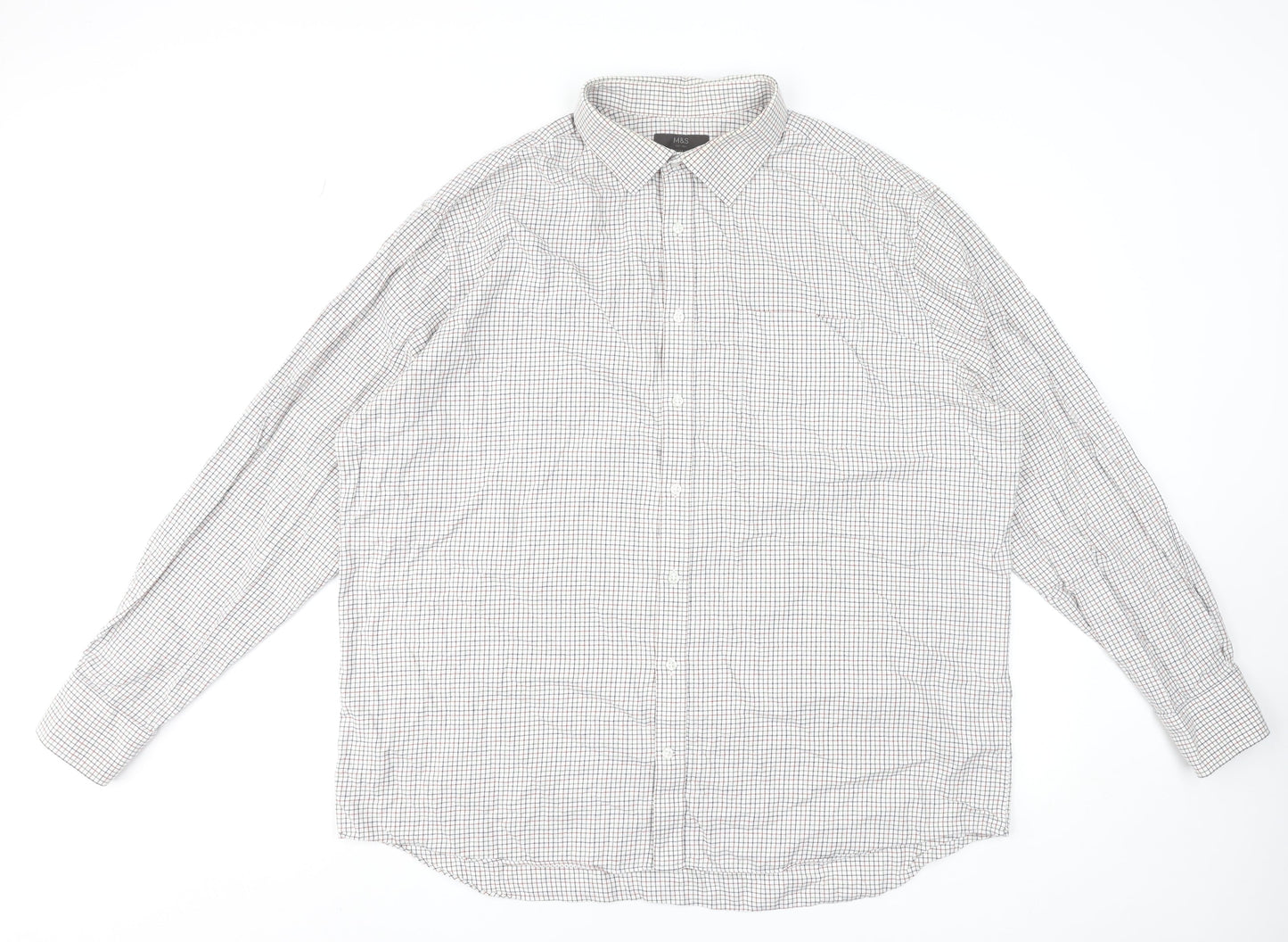 Mens UK Collar Size 47 Marks and Spencer Smart Multicoloured  Dress Shirt