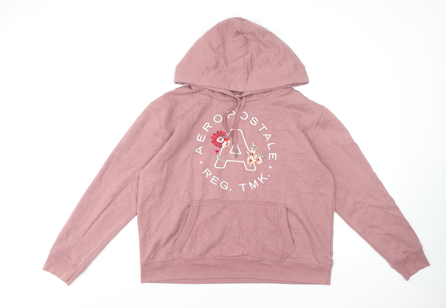 Womens UK Size XL Aeropostale Pink Pullover Hoodie