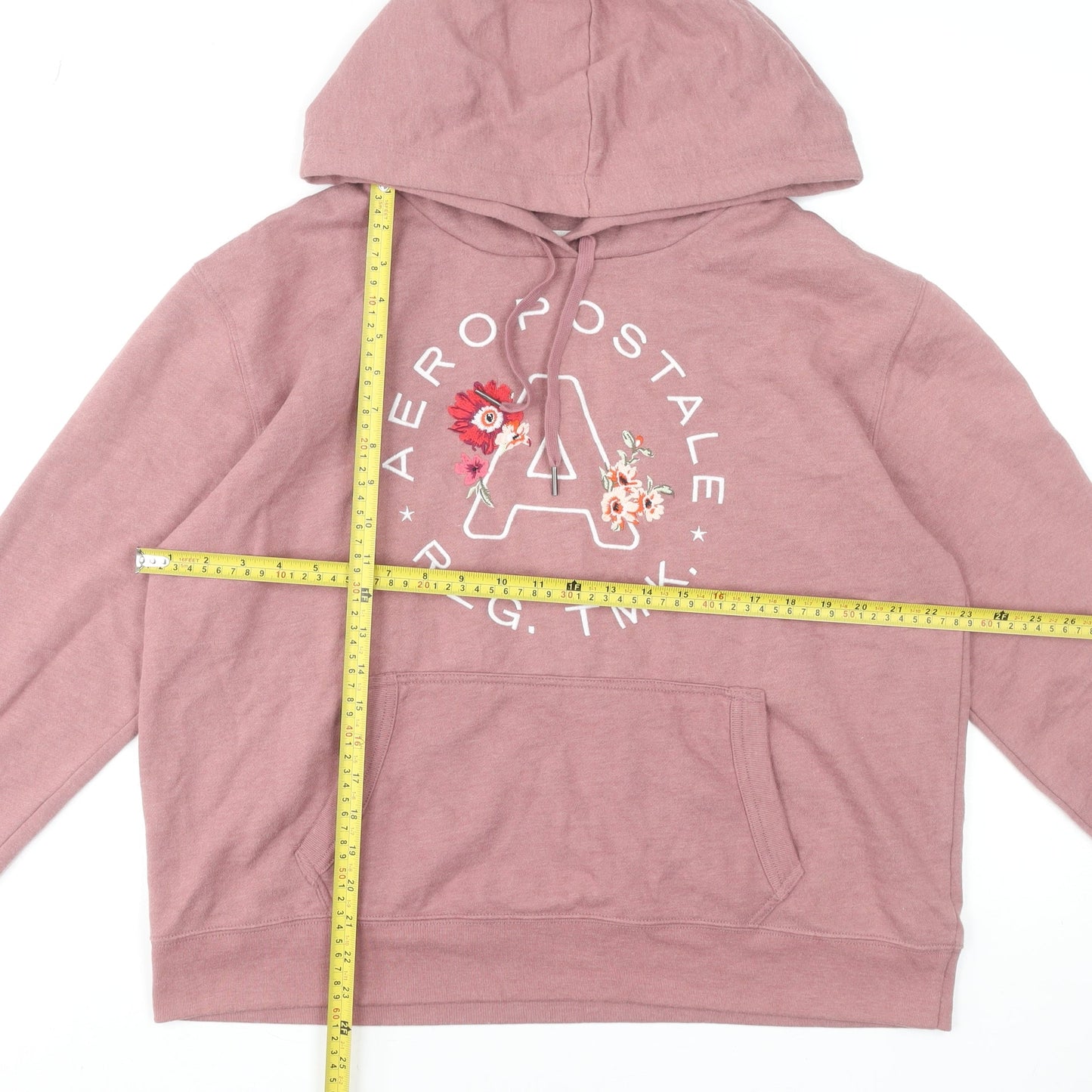 Womens UK Size XL Aeropostale Pink Pullover Hoodie
