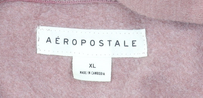 Womens UK Size XL Aeropostale Pink Pullover Hoodie