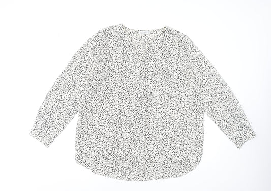 Womens UK Size 18 Gallery White Basic Blouse