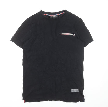 883 Police Men's Black Slim Fit Cotton Short Sleeve T-Shirt Size S