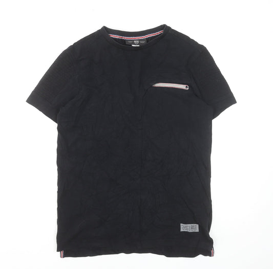 883 Police Men's Black Slim Fit Cotton Short Sleeve T-Shirt Size S