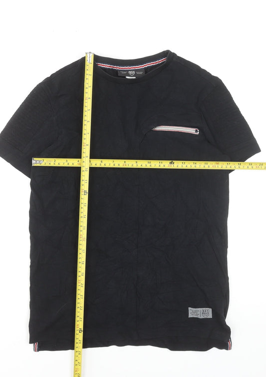 883 Police Men's Black Slim Fit Cotton Short Sleeve T-Shirt Size S