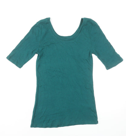 Womens UK Size S Gap Green Basic T-Shirt