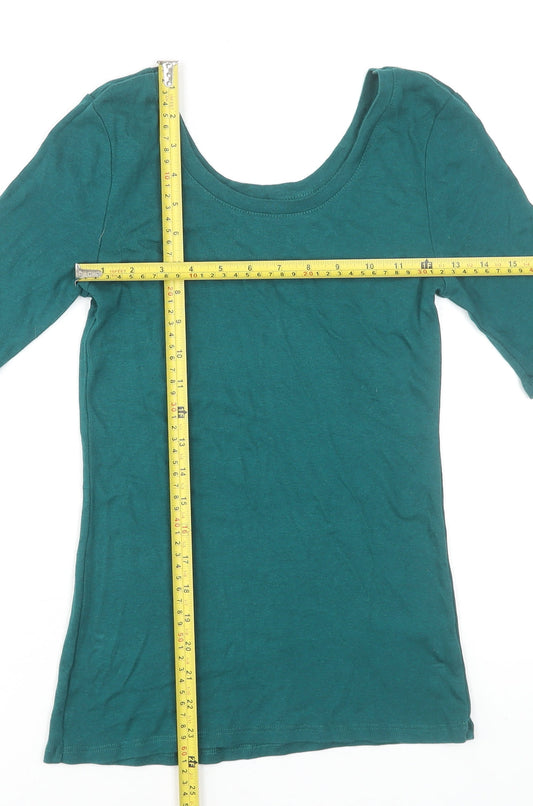 Gap Women’s Green Supersoft Short Sleeve Scoop Neck T-Shirt Size S