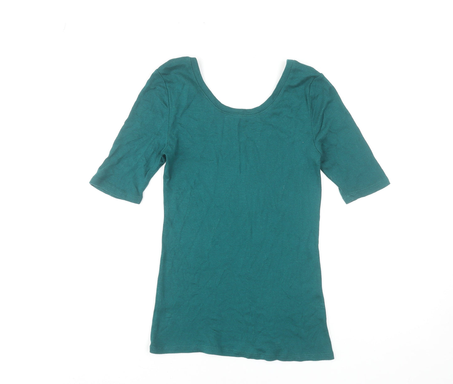 Womens UK Size S Gap Green Basic T-Shirt