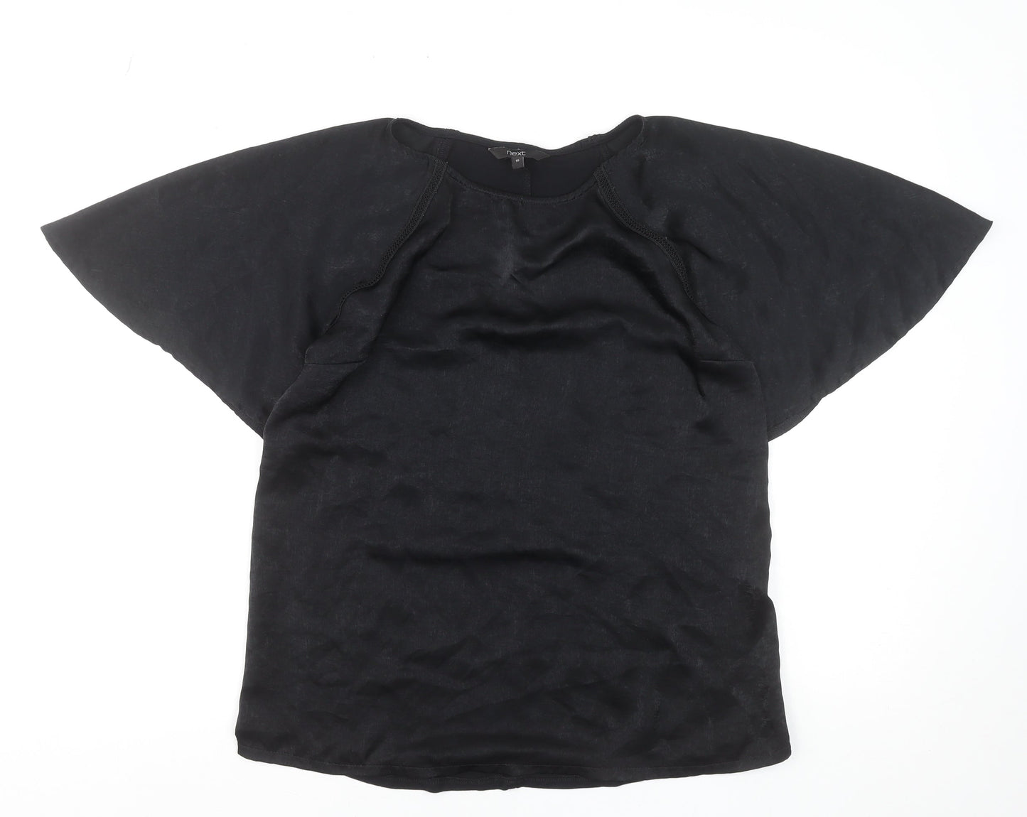 Womens UK Size 10 NEXT Black Basic T-Shirt