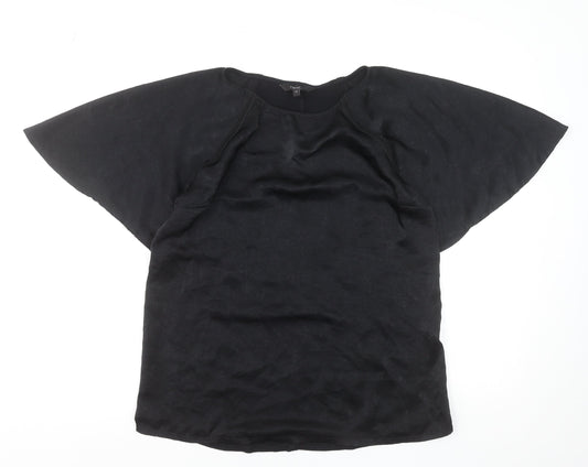 Womens UK Size 10 NEXT Black Basic T-Shirt
