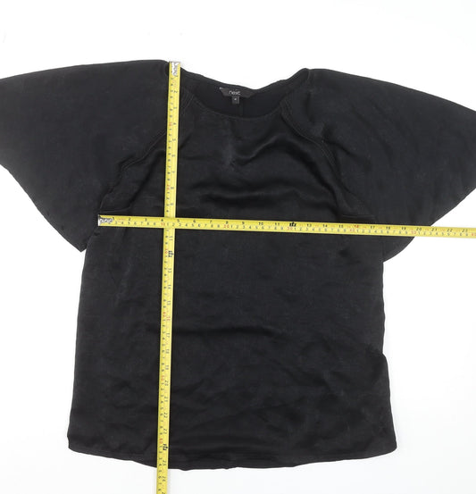 Womens UK Size 10 NEXT Black Basic T-Shirt