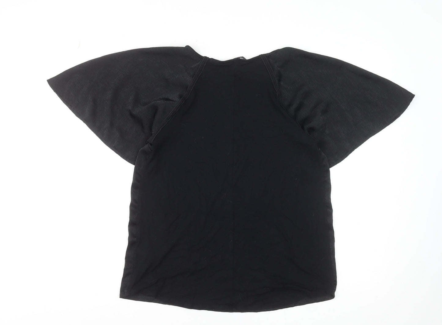 Womens UK Size 10 NEXT Black Basic T-Shirt