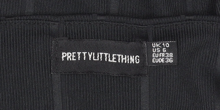 PrettyLittleThing Women’s Black Size 10 Bodycon Mini Dress