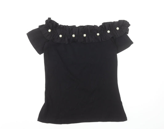 Womens UK Size 8 Dorothy Perkins Black Camisole Blouse
