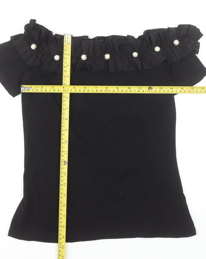 Womens UK Size 8 Dorothy Perkins Black Camisole Blouse