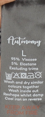 Autonomy Womens Blue Floral A-Line Viscose Skirt Size L