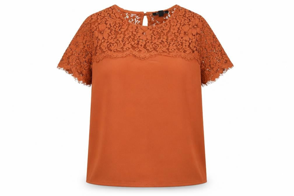 Womens UK Size 10 New Look Brown Tunic Blouse