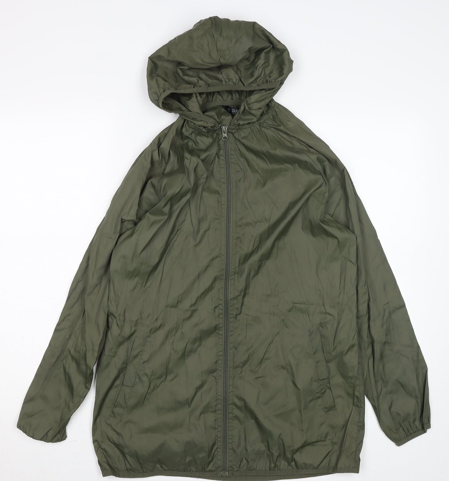Mens UK Size S Dunnes Green Windbreaker Coat