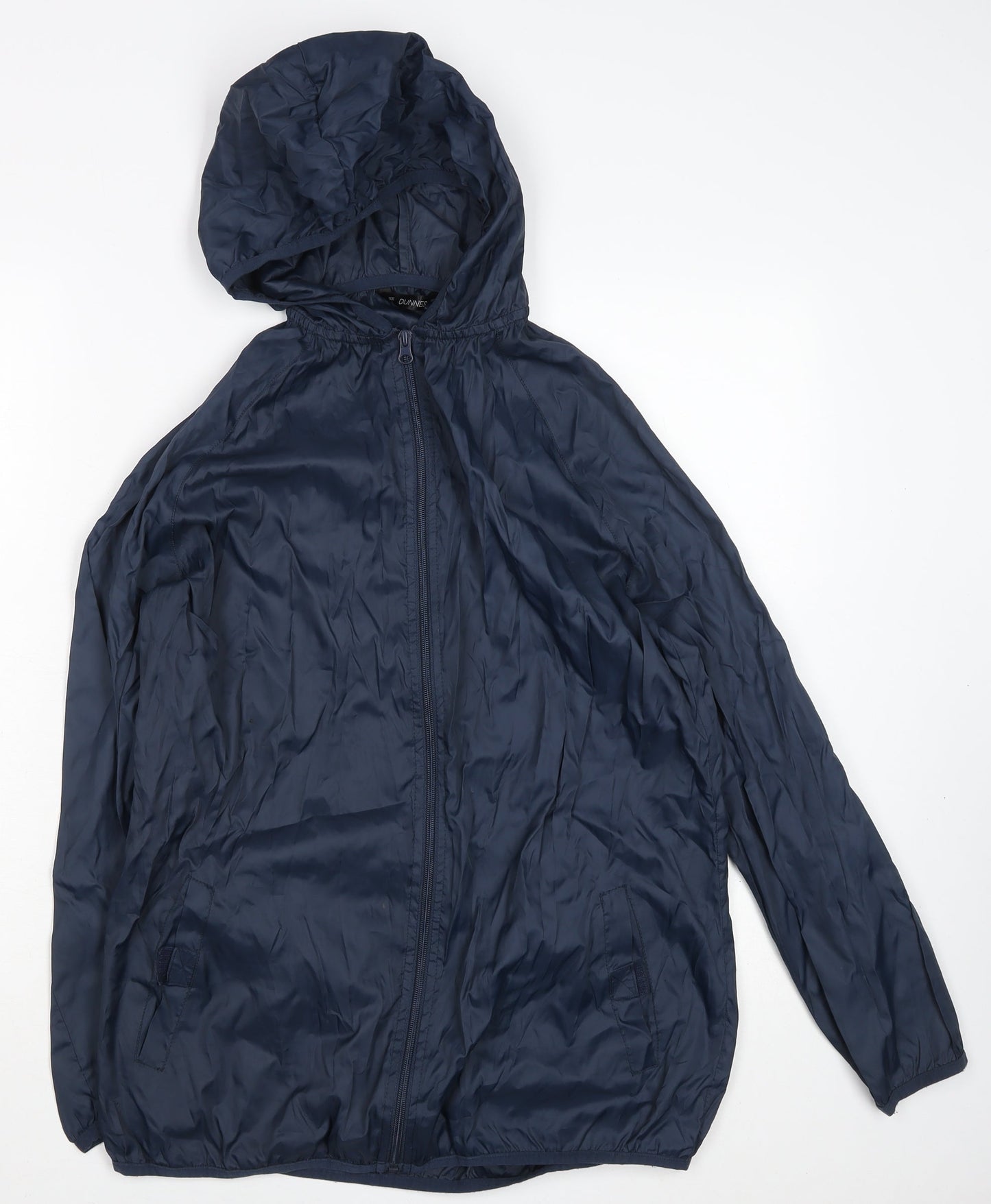 Mens UK Size S Dunnes Stores Blue Windbreaker Coat