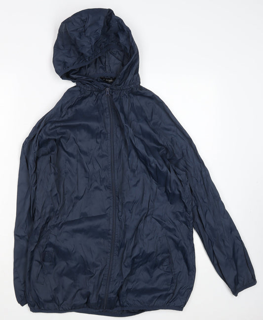 Mens UK Size S Dunnes Stores Blue Windbreaker Coat