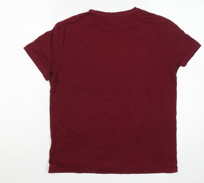 Ralph Lauren Men's Red Cotton Crew Neck Short Sleeve T-Shirt Size S