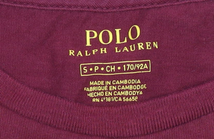 Ralph Lauren Men's Red Cotton Crew Neck Short Sleeve T-Shirt Size S