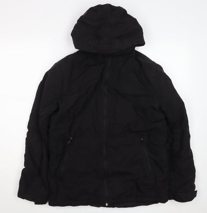 Primark Men’s Black Hooded Parka Jacket Medium Regular Fit