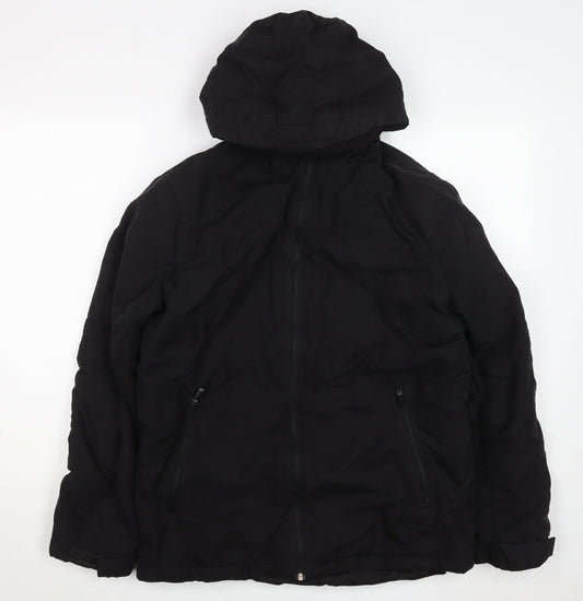 Primark Men’s Black Hooded Parka Jacket Medium Regular Fit