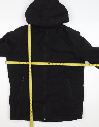 Primark Men’s Black Hooded Parka Jacket Medium Regular Fit