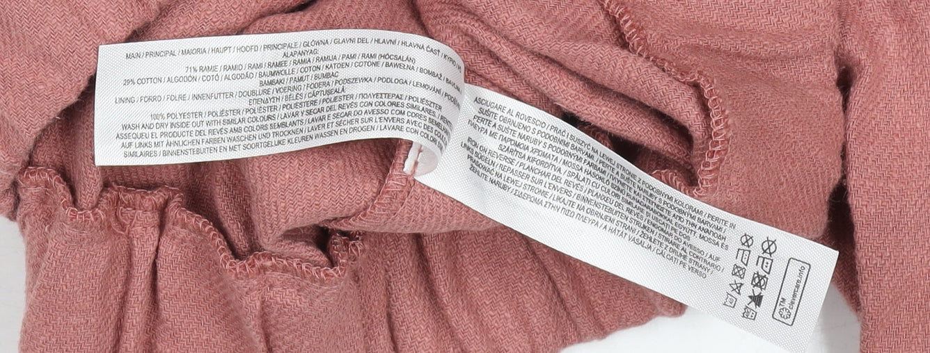 Primark Women’s Pink Cropped Bomber Jacket Size S Casual Spring