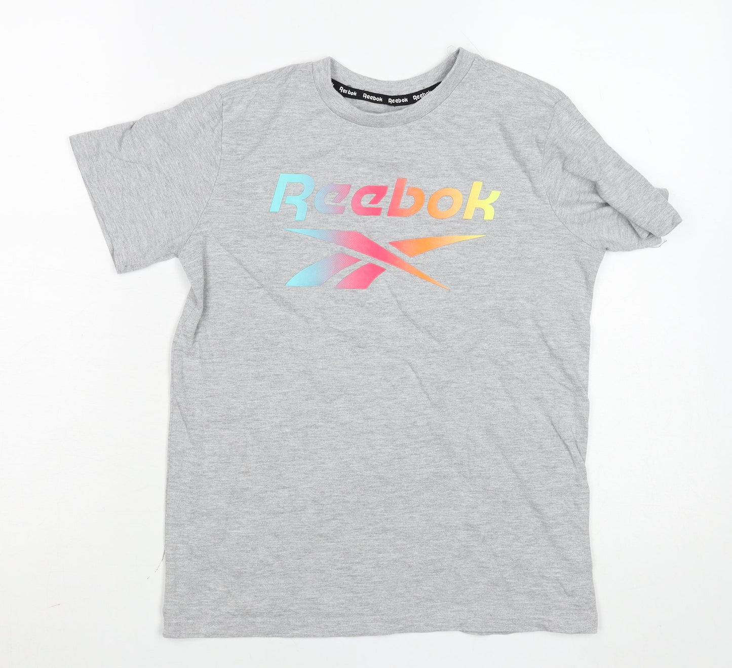 Girls UK Size 11-12 Years Reebok Grey Basic T-Shirt