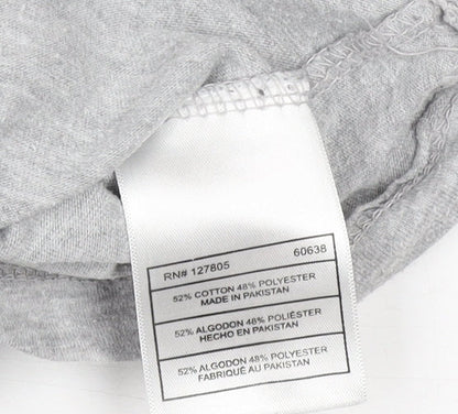 Girls UK Size 11-12 Years Reebok Grey Basic T-Shirt