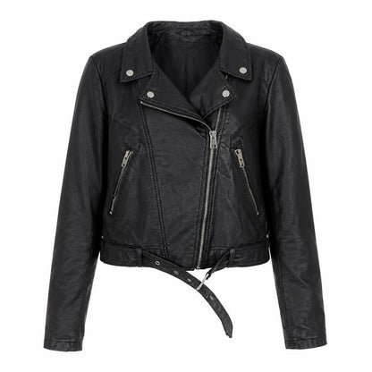 Womens UK Size 4 Atmosphere Black Biker Coat