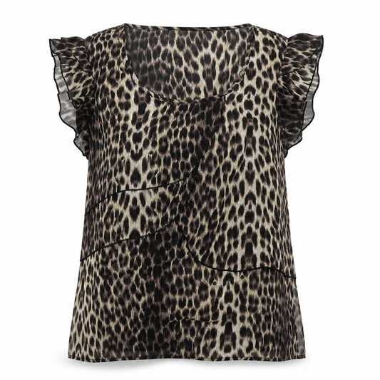 Womens UK Size L VERO MODA Brown Tunic Blouse