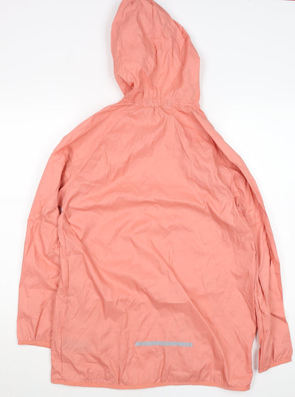 Dunnes Womens Pink Lightweight Hooded Windbreaker Jacket Size M