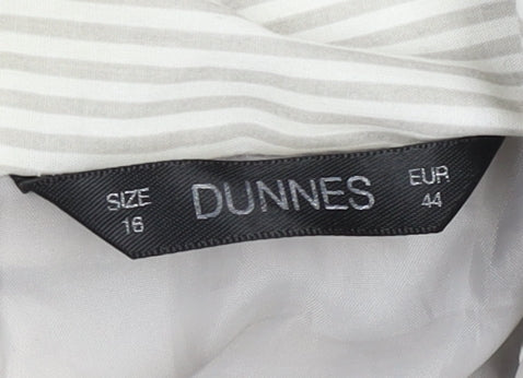 Dunnes Women Beige Hooded Rain Coat Jacket Size 16