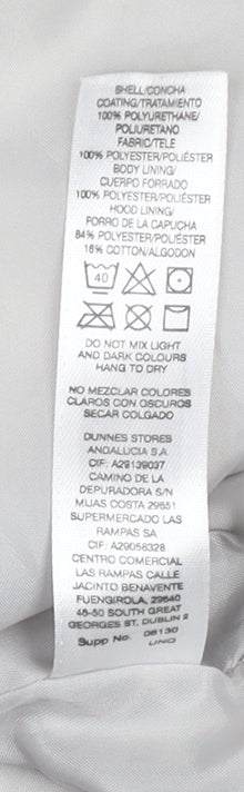 Dunnes Women Beige Hooded Rain Coat Jacket Size 16