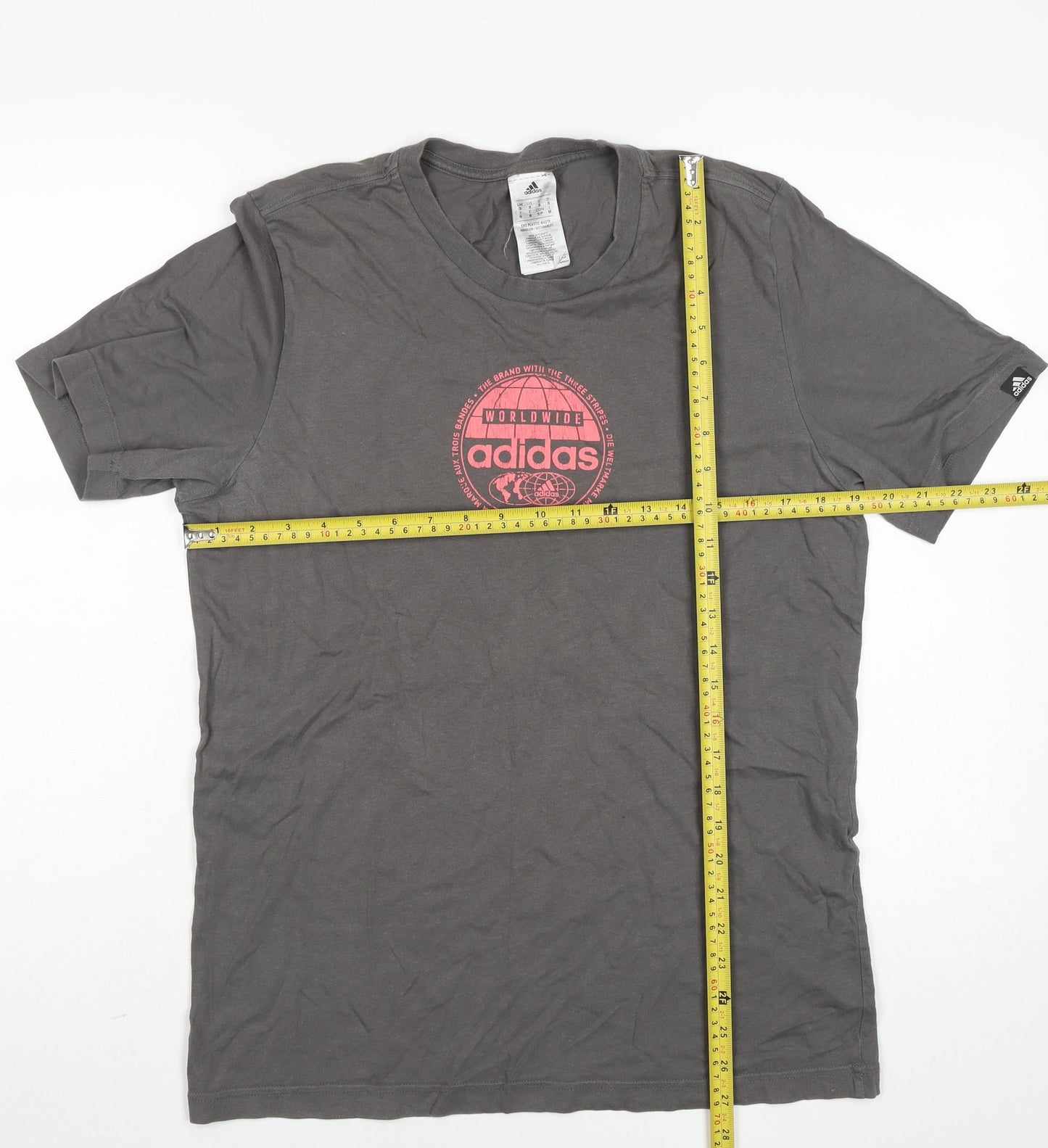 Mens UK Size S adidas Grey  T-Shirt