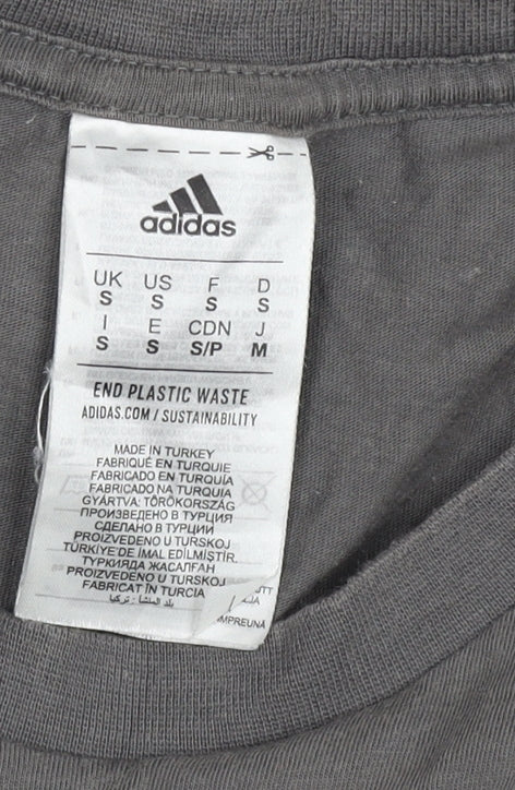 Mens UK Size S adidas Grey  T-Shirt