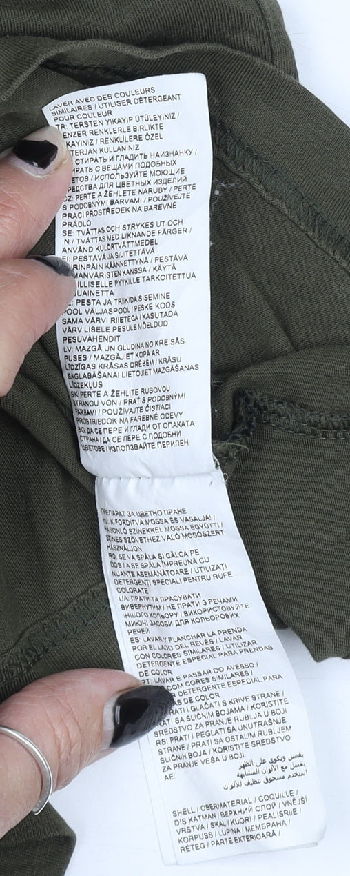 Puma Men's Green Cotton Graphic Logo Regular Fit T-Shirt Size S