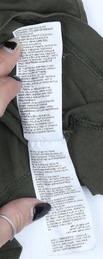 Puma Men's Green Cotton Graphic Logo Regular Fit T-Shirt Size S