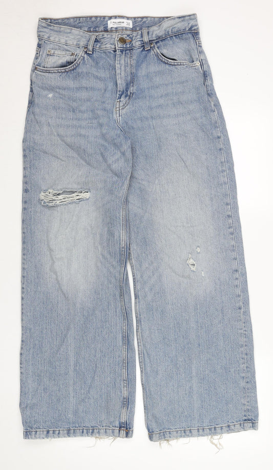 Mens UK Size 26 Pull&Bear Regular Fit Straight Blue Jeans