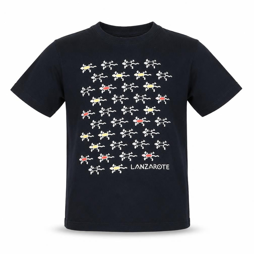 Boys UK Size 6 Years Lanzatextil Black Basic T-Shirt