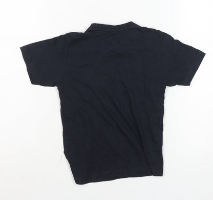 Boys UK Size 6 Years Lanzatextil Black Basic T-Shirt