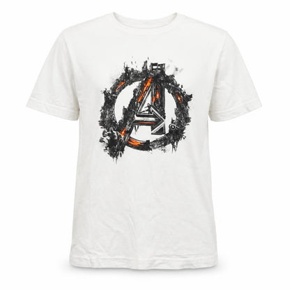 Marvel Avengers Boys White Graphic T-Shirt 8-9 Years Cotton Crew Neck