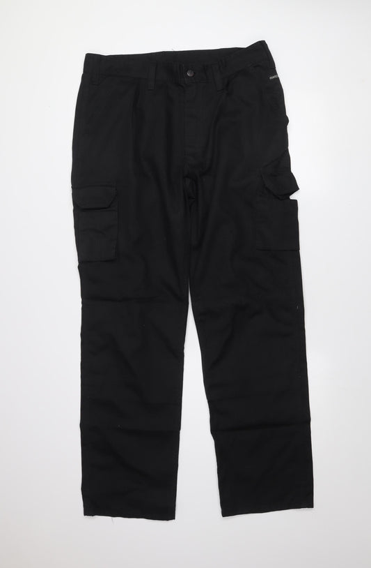 Mascot Men’s Black Cargo Work Trousers 2XL Regular Fit Polyester Cotton