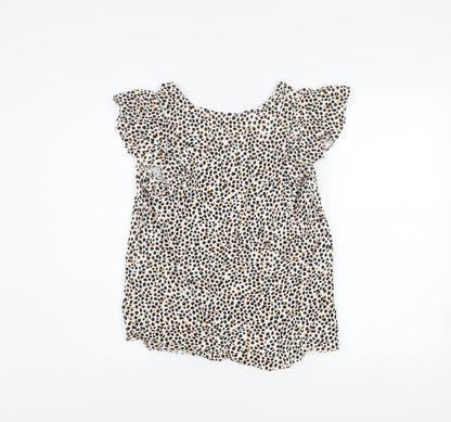 Old Navy Womens Multicoloured Animal Print V-Neck Tunic Blouse XS