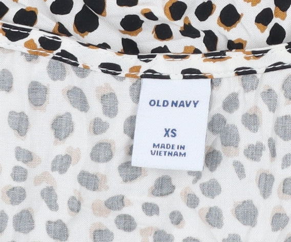 Old Navy Womens Multicoloured Animal Print V-Neck Tunic Blouse XS