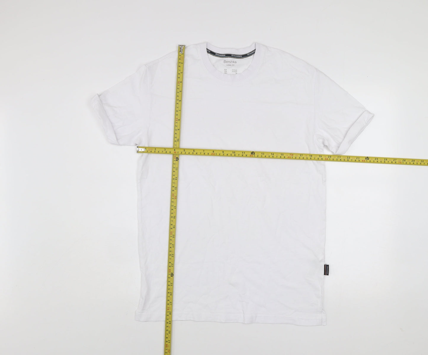 Mens UK Size XS Bershka White  T-Shirt