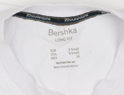 Mens UK Size XS Bershka White  T-Shirt