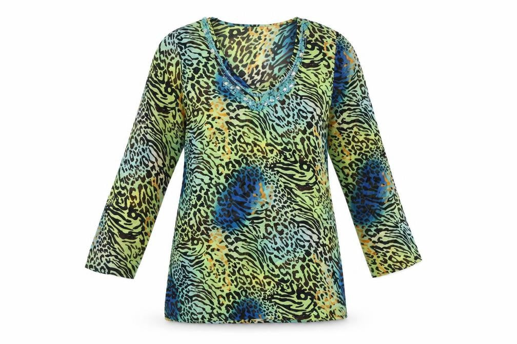 Womens UK Size S St. Bernard for Dunnes Stores Multicoloured Tunic Blouse